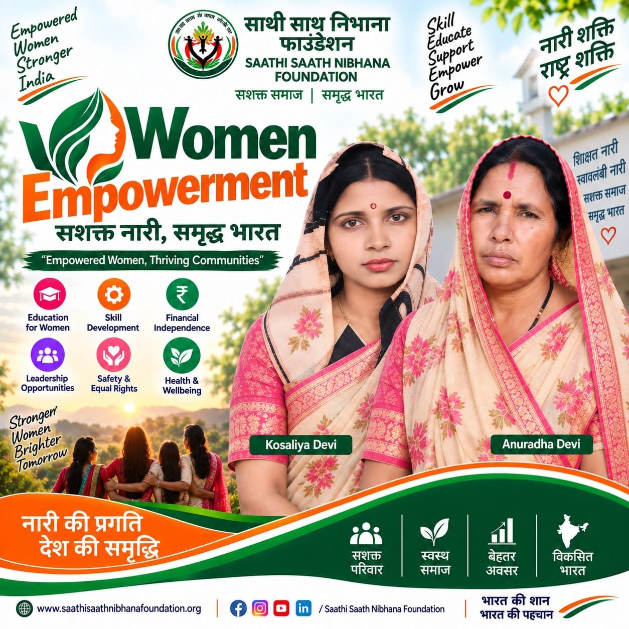 Empowered Women. Stronger Families Healthier Communities Better Opportunities . Developed India
